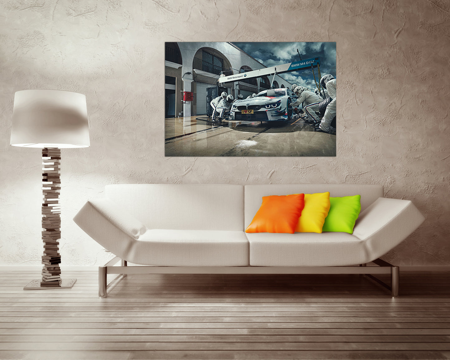 Multi panel canvas Car wall art Mechanism print Transport Muscle Automobile racing Pit stop Nursery art
