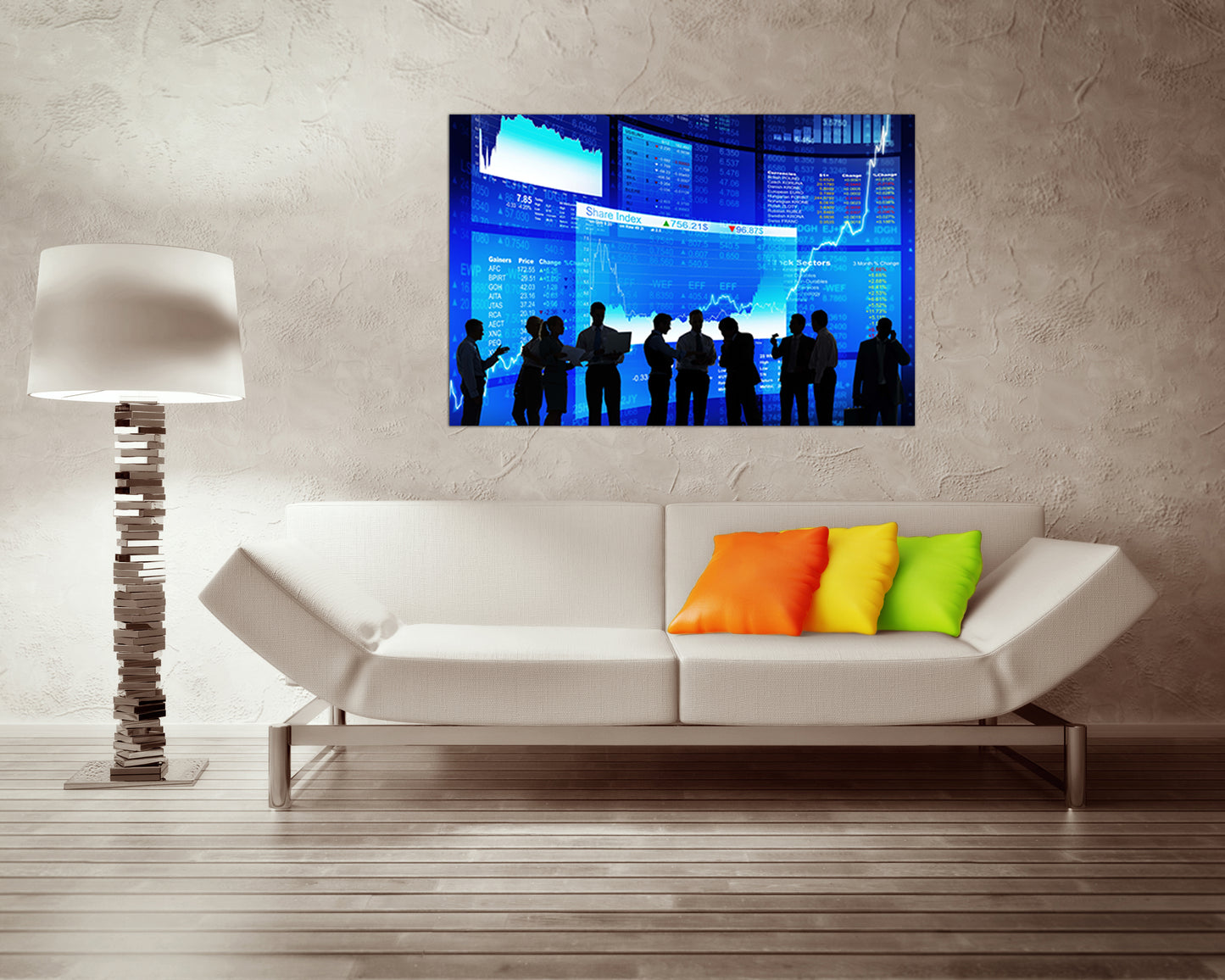 Stock exchange Investment décor Money canvas Stock market Trading print Investor wall art Finance artwork