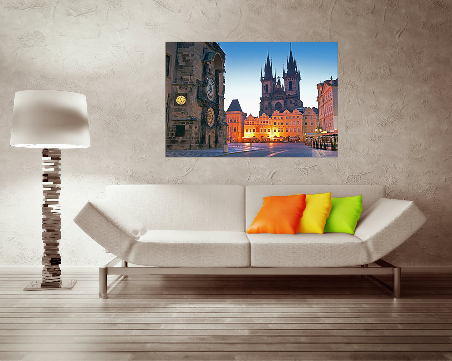 Astronomical clock Prague city canvas Clock print travel decor