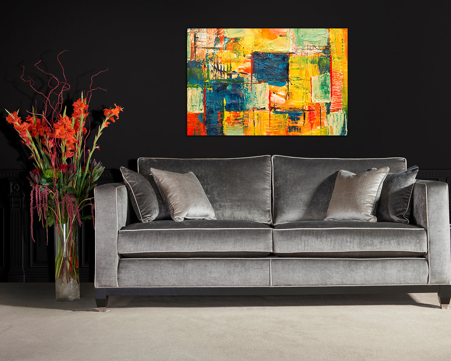 Wall art canvas Abstract decor Abstraction print Ready to hang