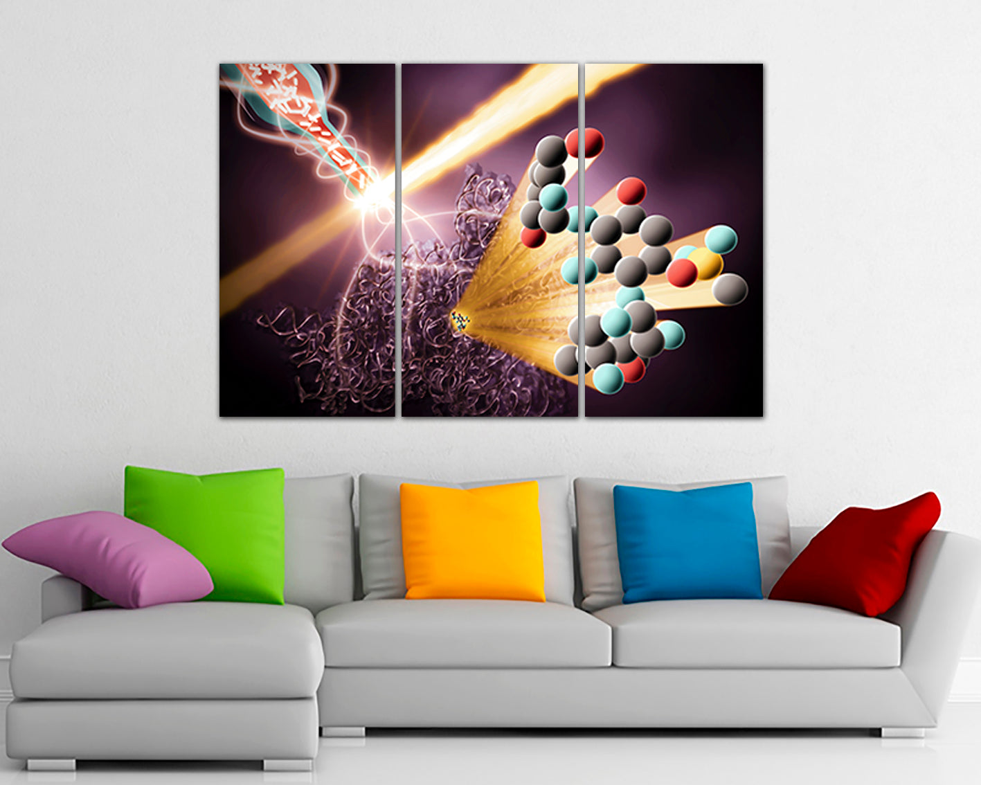 Dna research print on canvas Science decor Medical anatomy Genetic wall art works