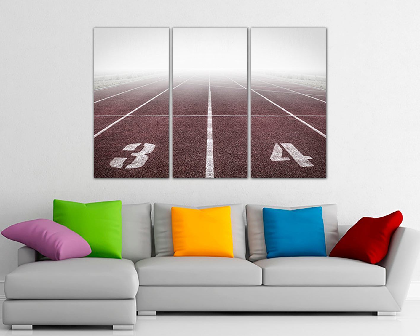 Road sports Running track art canvas ready to hang
