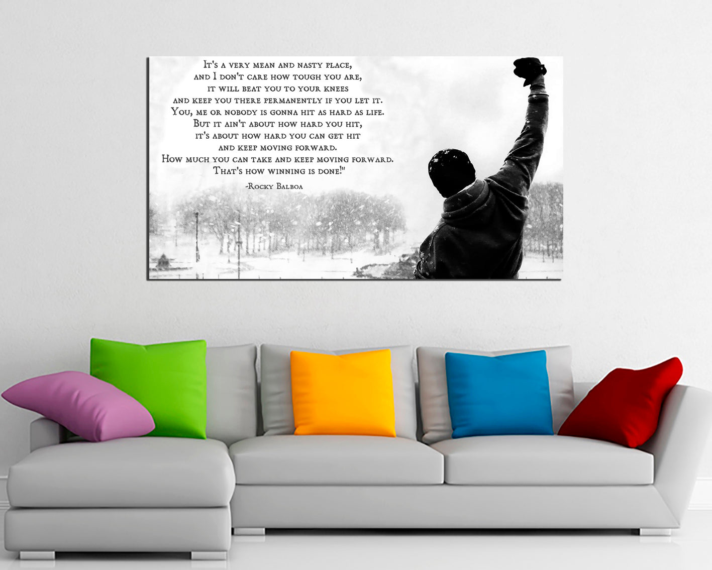Rocky balboa canvas prints Boxing decor Motivation art works ready to hang