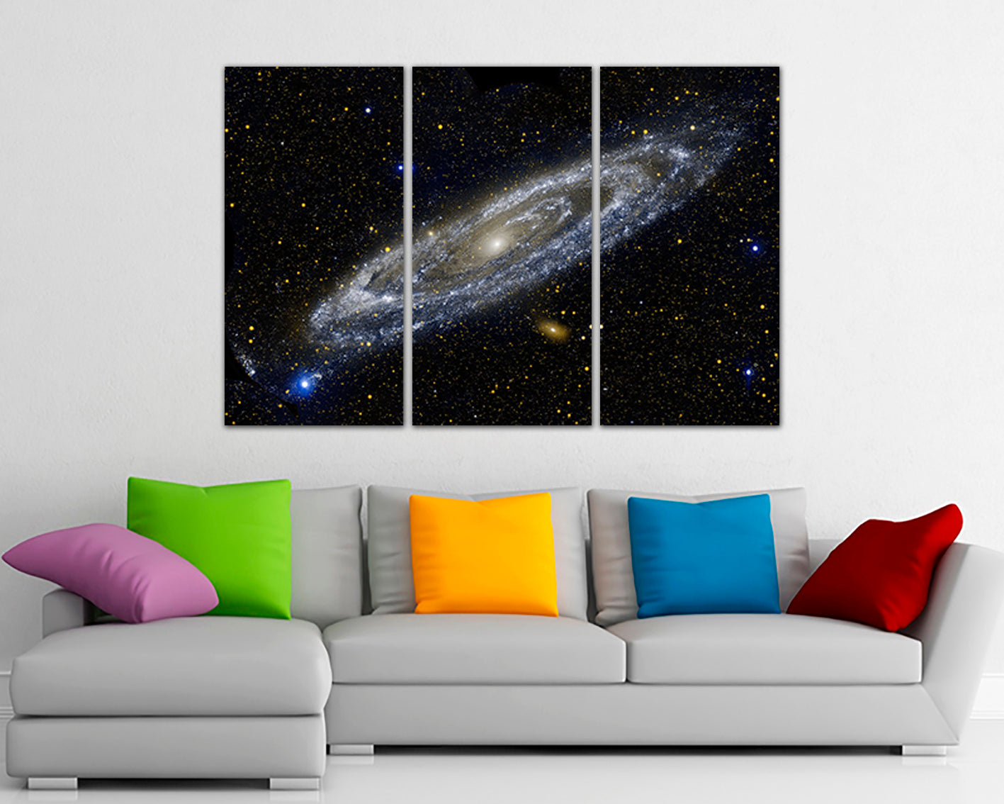 Space canvas Galaxy print Science astronomy Decor kids room Orbit home art Andromeda