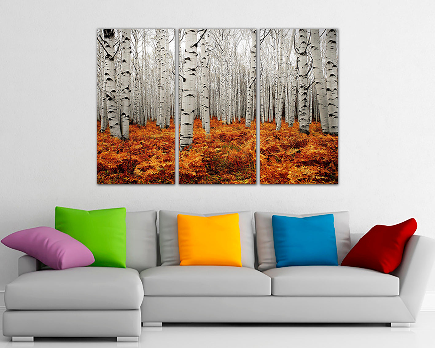 Aspens trees canvas Autumn prints Yellow décor Nature wall art Landscape artwork