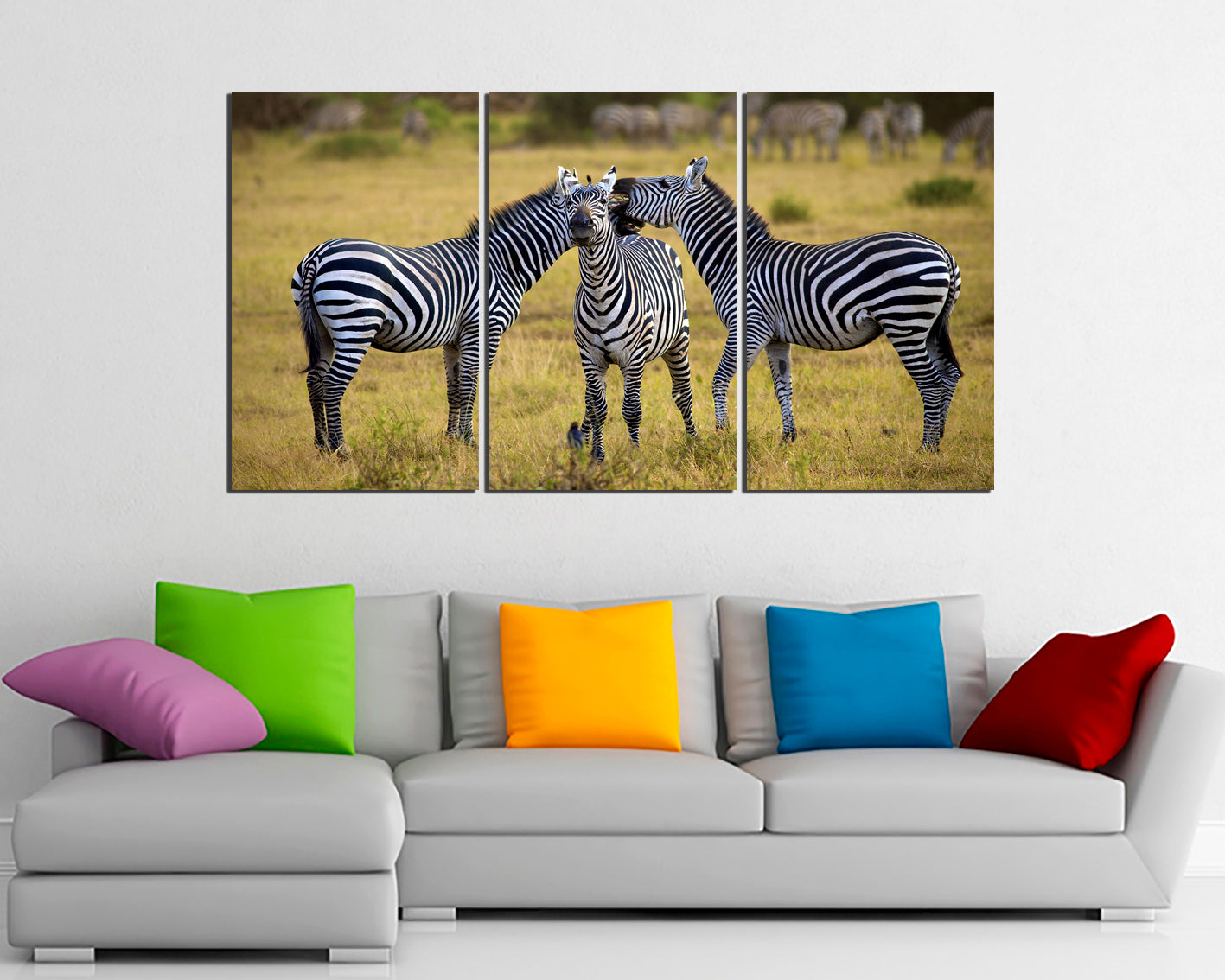 Zebra canvas Animal decor Nursery decor Animal gift Africa print