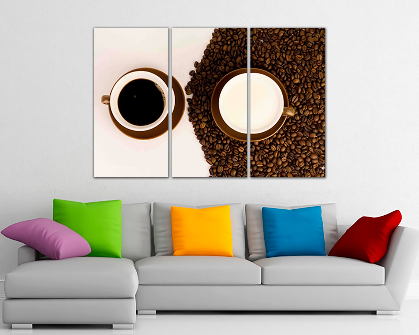 Coffee canvas Cafe decor Drink wall art Cappuccino print Loved drink gift Kitchen photo