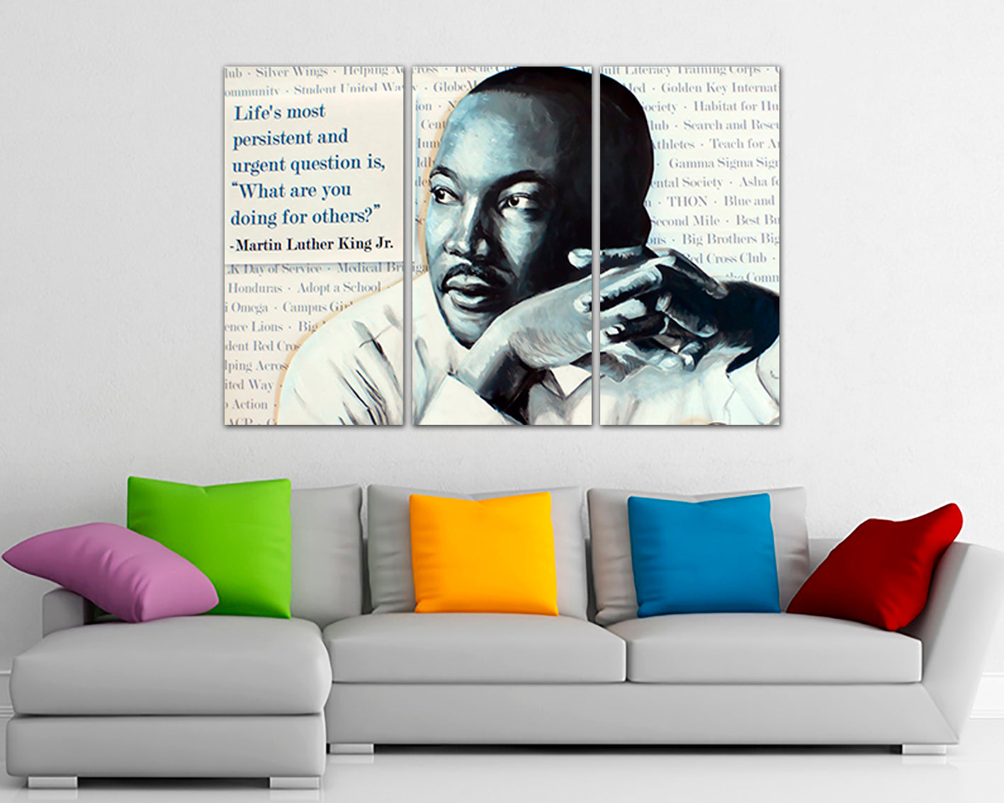 Martin Luther King print on canvas Quote gift office décor ready to hang