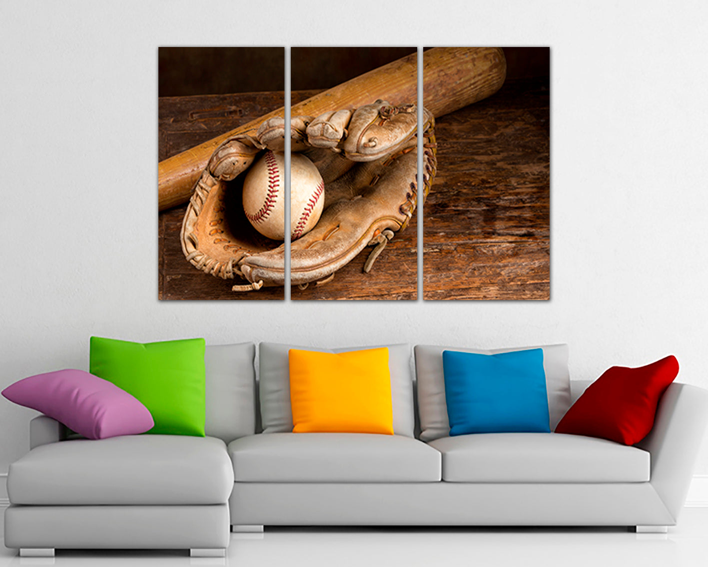 Baseball canvas Sport decor Boy room decor ready to hang