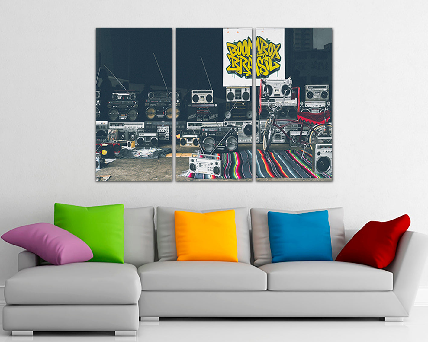 Boombox canvas Radio music print Dancer decor Wall art dance