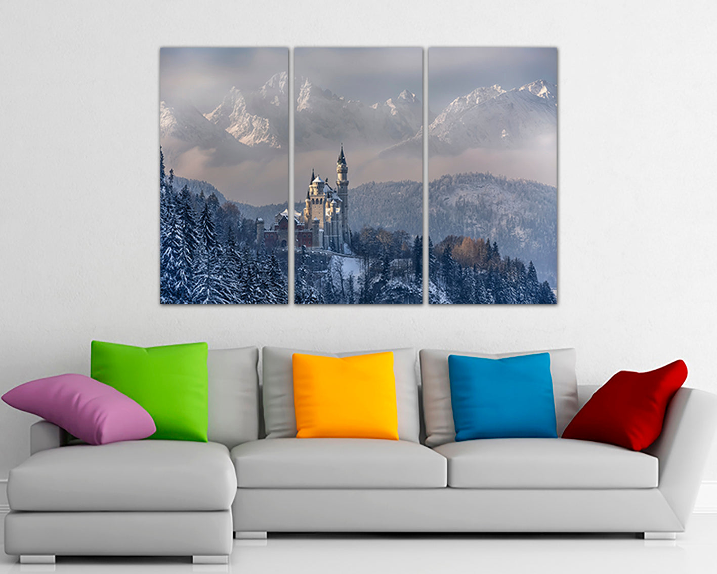 Neuschwanstein art Germany canvas Castle travel decor Landscape home print Bavaria artwork