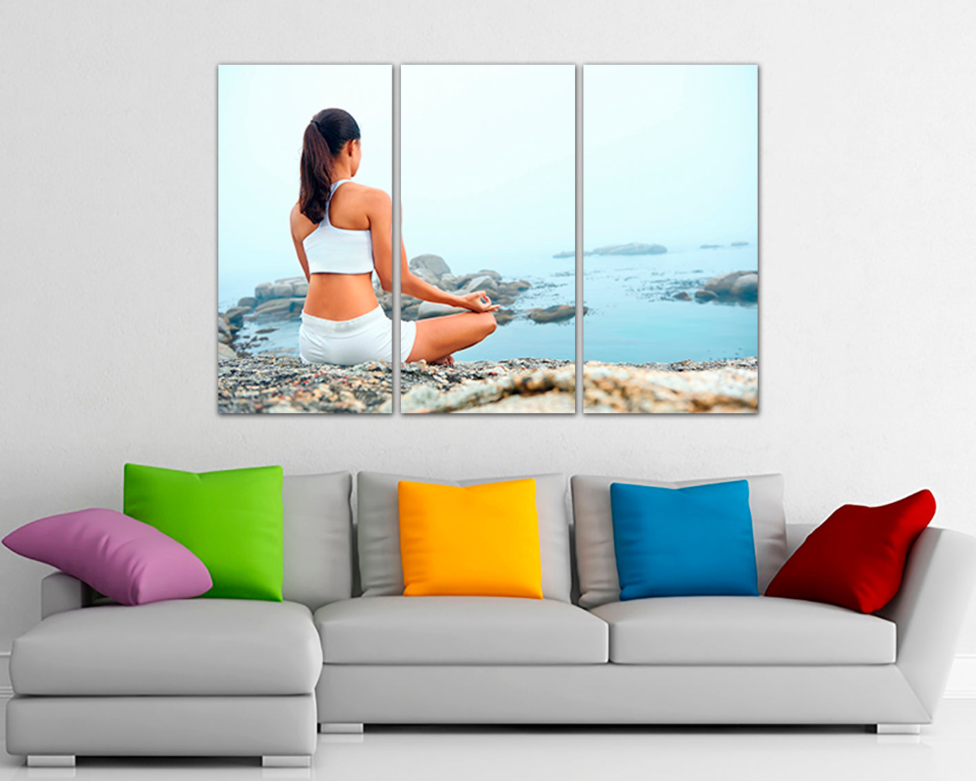 Yoga canvas art Spiritual decor gift wall print