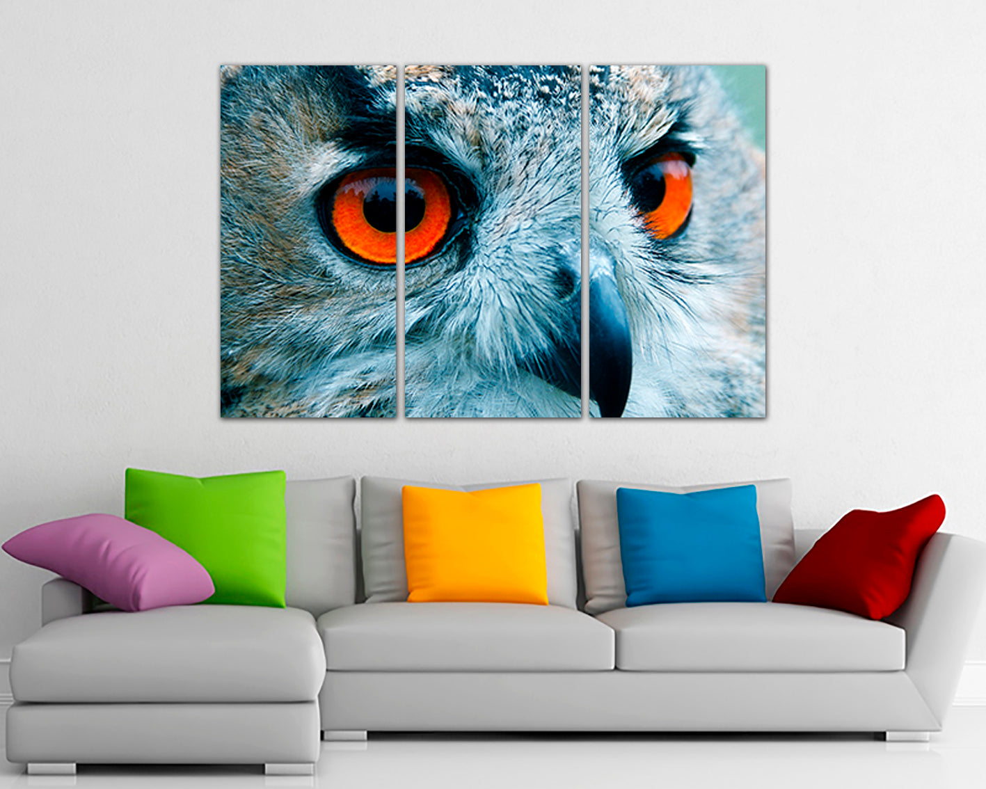 Brown Owl canvas Animals Print art Bird wall art