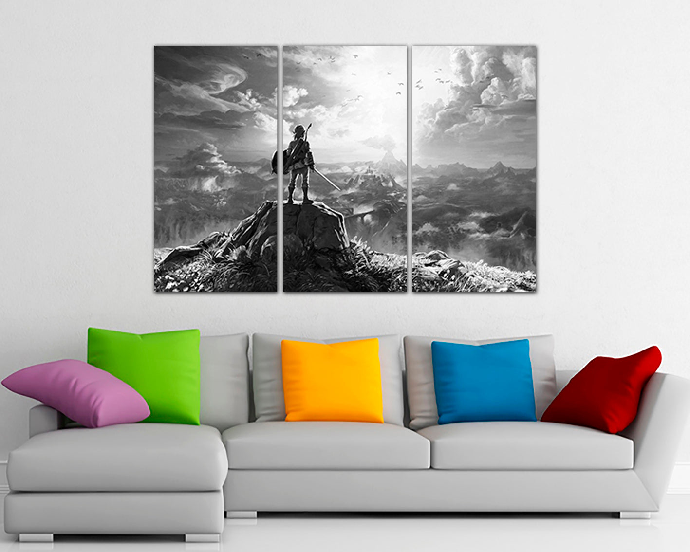 The legend of Zelda Print on canvas Zelda art works room art Gift Anime decor