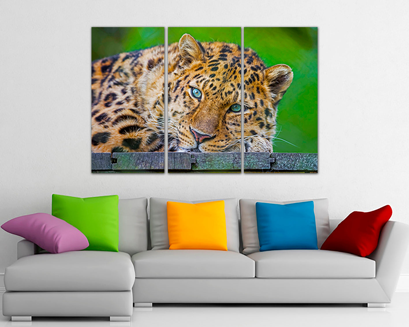 Leopard print on canvas Animals wall décor Wildlife art work