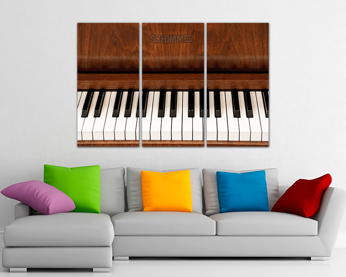 Piano canvas Musical note décor Gift for her Orchestra print ready to hang