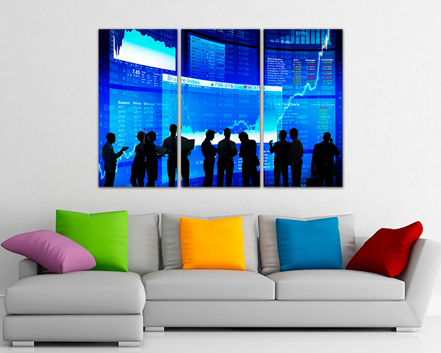 Stock exchange Investment décor Money canvas Stock market Trading print Investor wall art Finance artwork