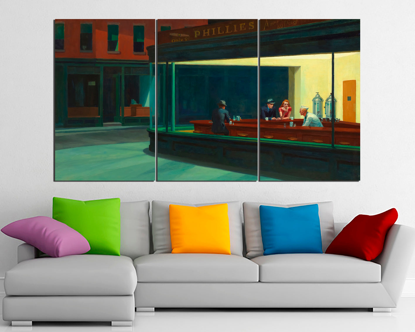 Nighthawks canvas Edward Hopper art works Painting print reproduction Ready to hang