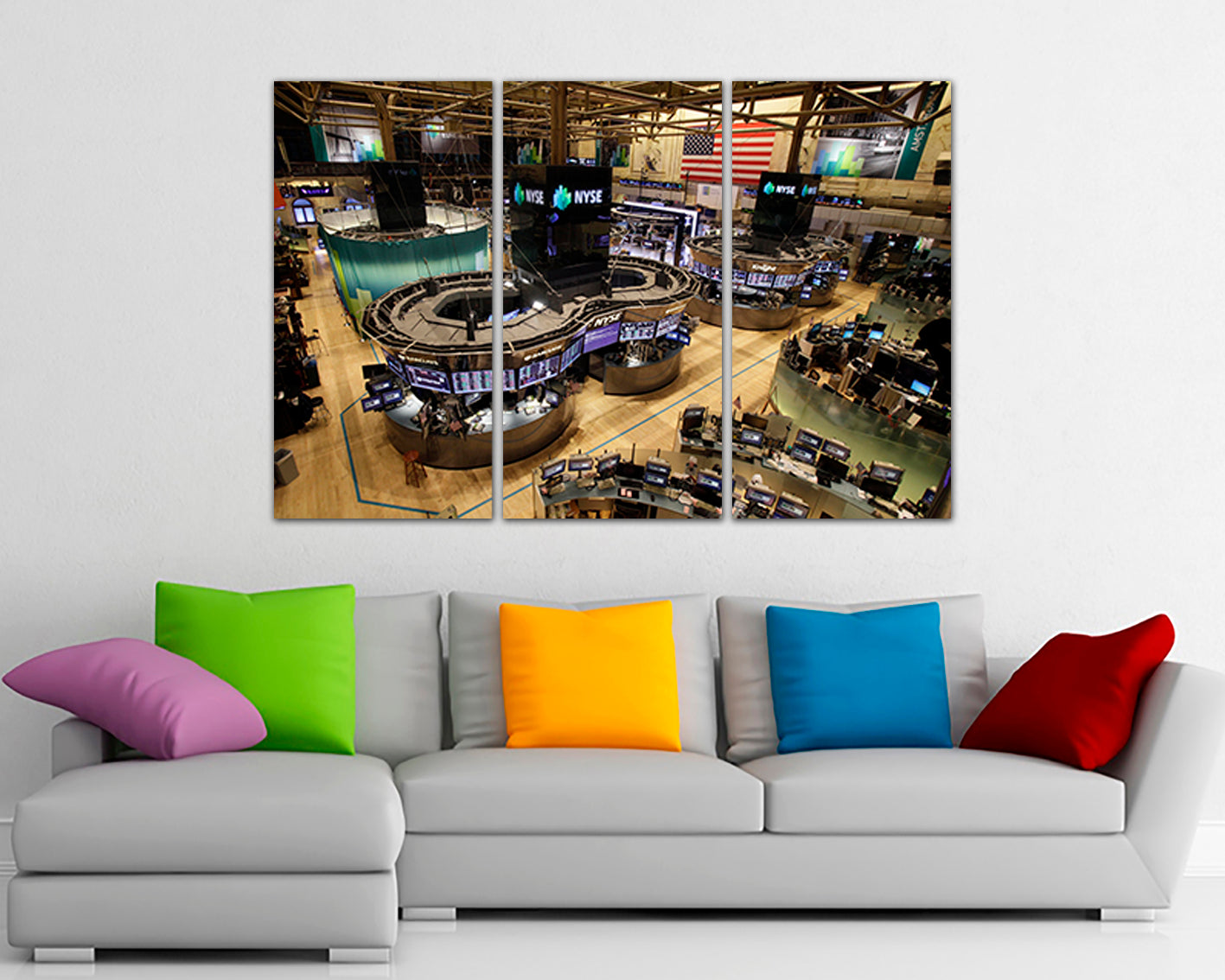 Stock exchange Trading canvas Trade office decor Economics market Buy sell trade Finance art