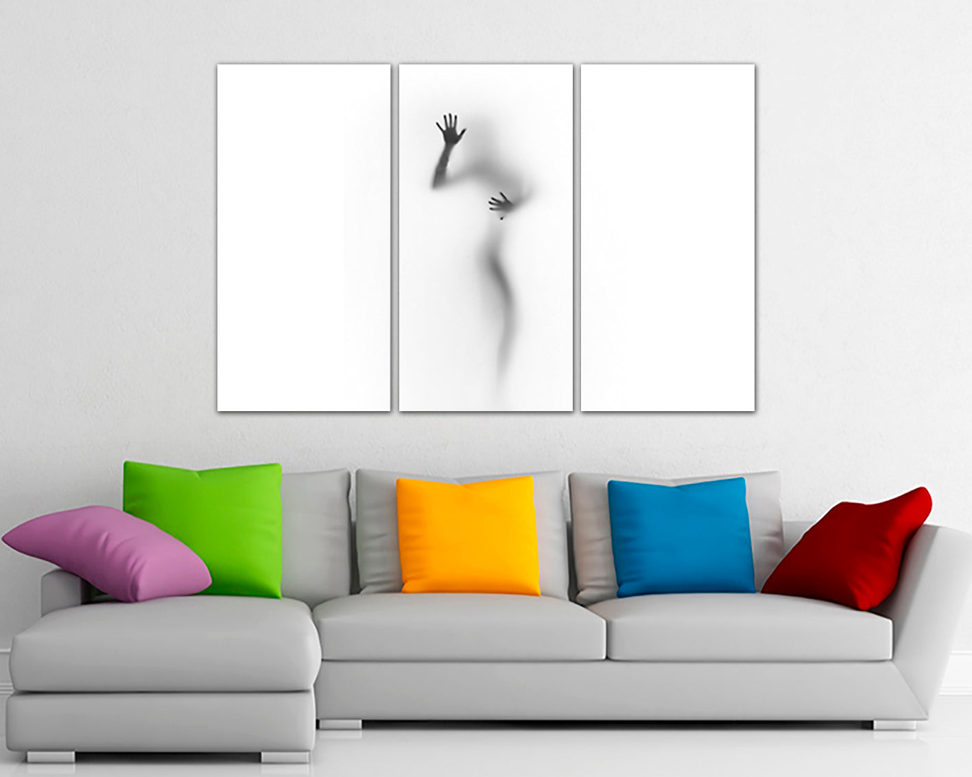 Female silhouette wall art canvas Girls body outline Naked female Sexy art works
