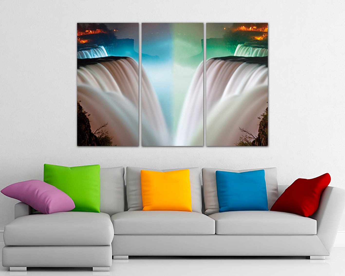 Niagara fall Waterfall canvas Panoramic nature wall art