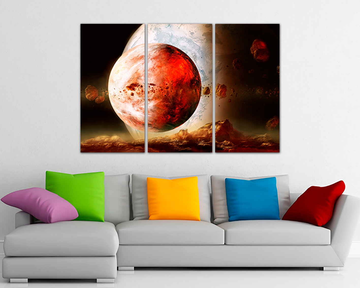 Space canvas Atmosphere art Universe print Galaxy wall decor Astronomy photo Earth gift artwork