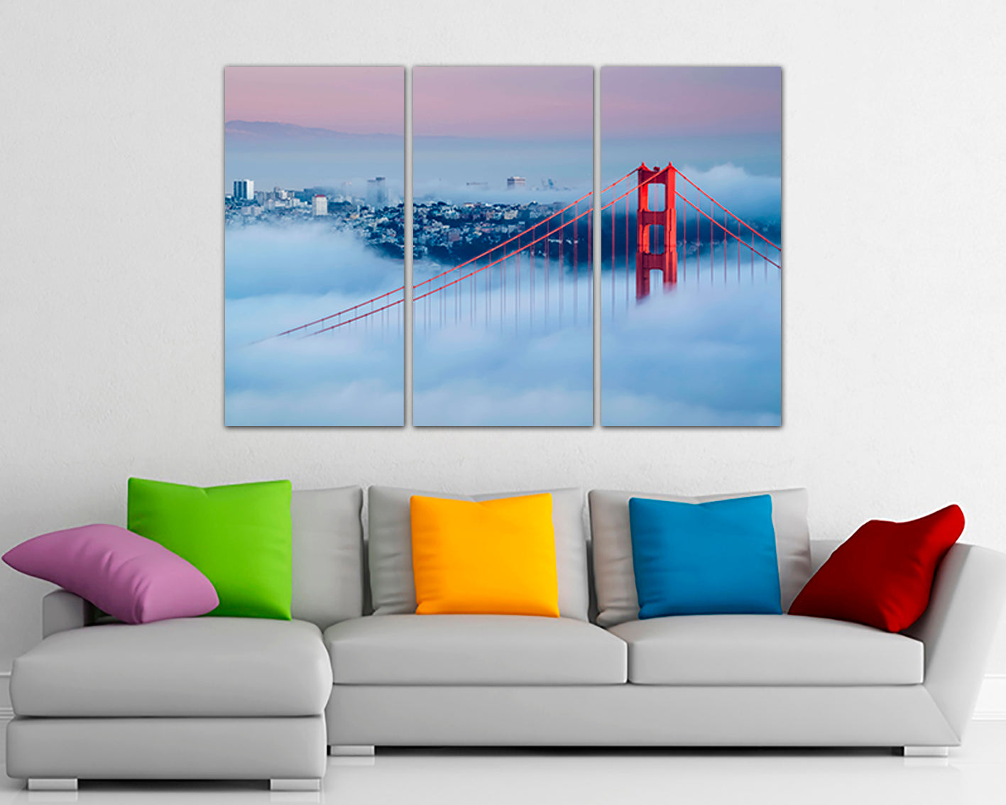 Golden gate bridge San Francisco canvas Sunrise travel decor ready to hang