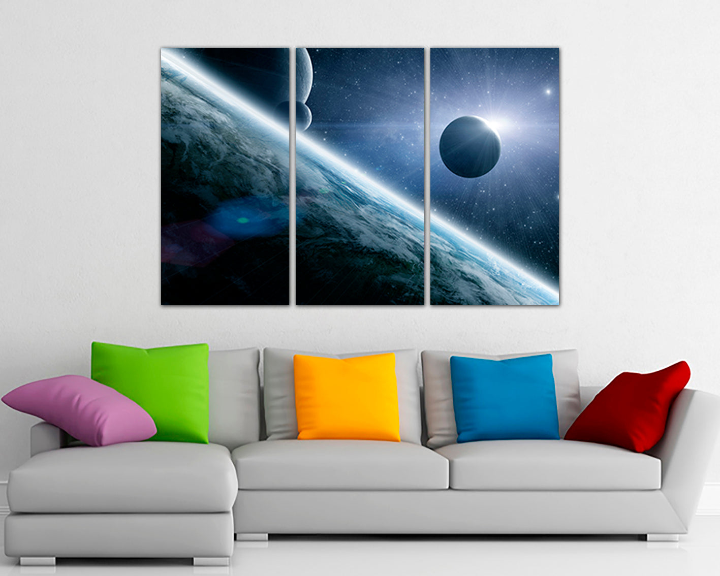 Outer space art Atmosphere decor Universe canvas Astronomy print Earth decor Cosmic wall art