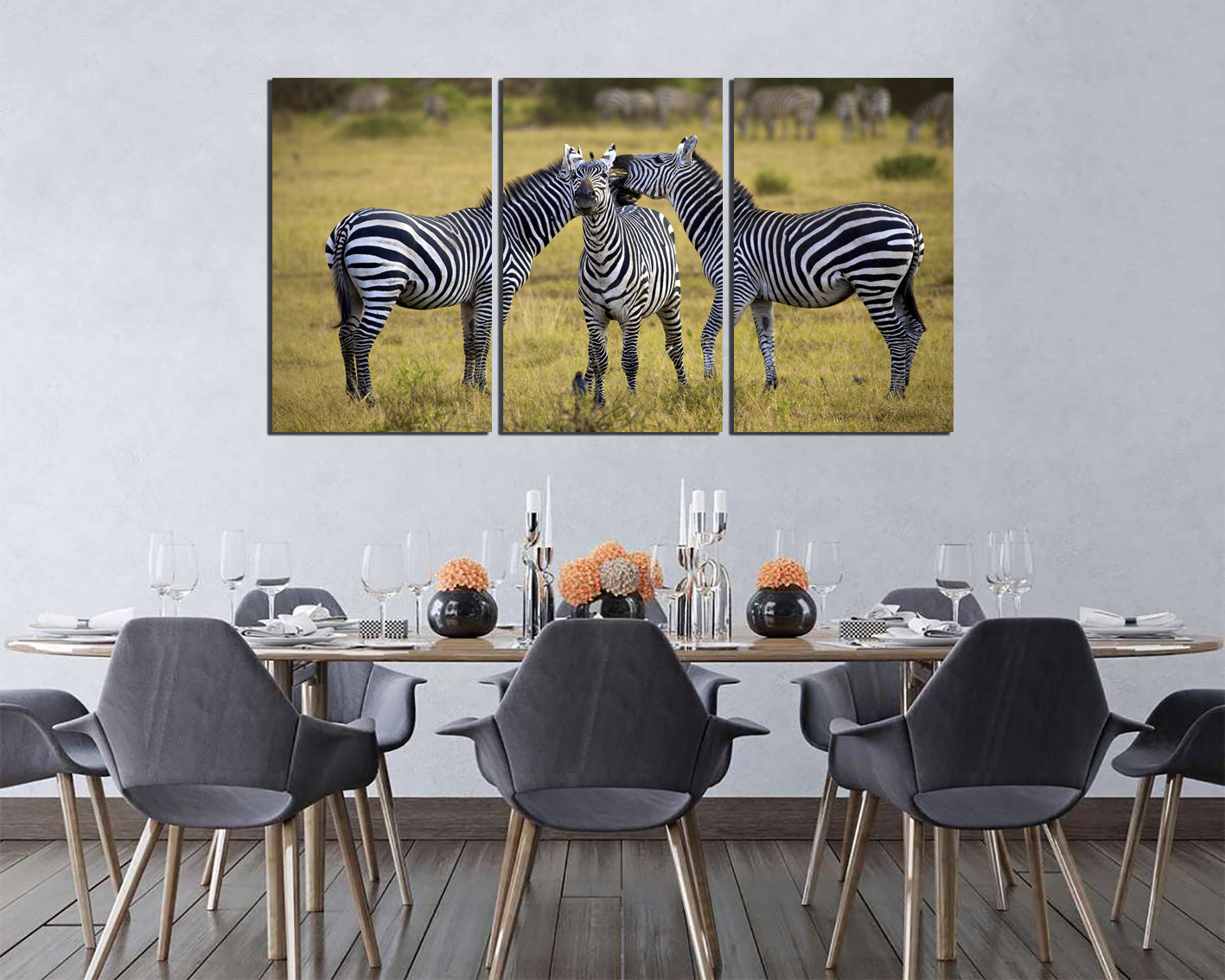 Zebra canvas Animal decor Nursery decor Animal gift Africa print
