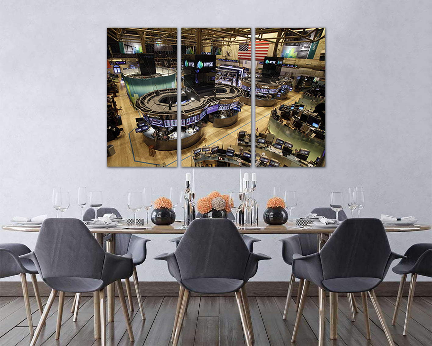 Stock exchange Trading canvas Trade office decor Economics market Buy sell trade Finance art