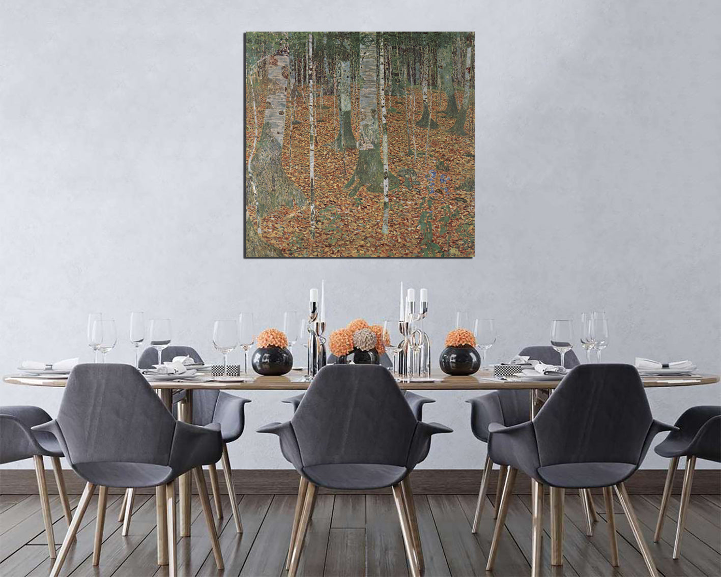 Gustav Klimt painting Birch Grove print on canvas ready to hang