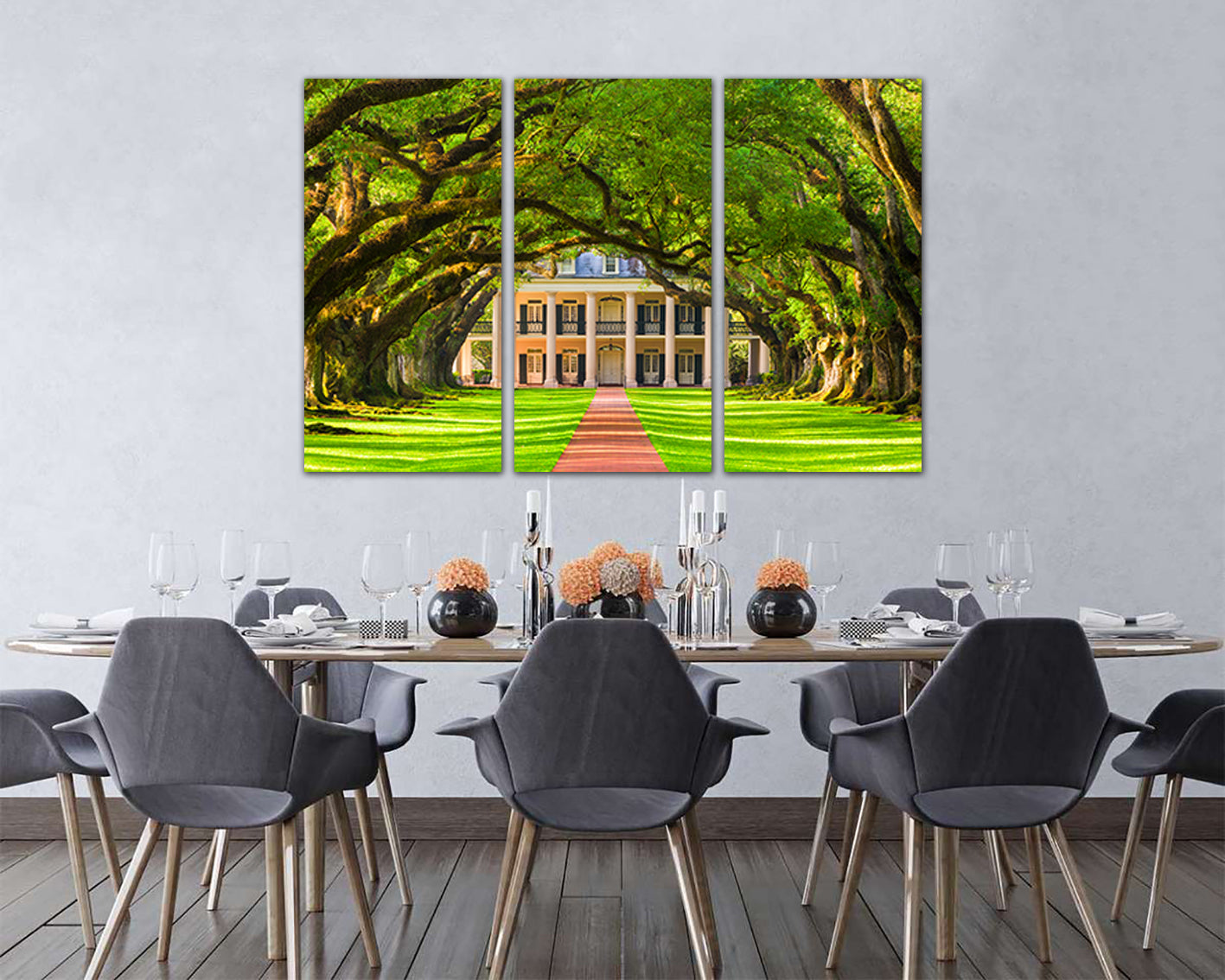 Oak trees canvas Landscape art decor Charleston South Carolina Oak alley plantation Nature artwork