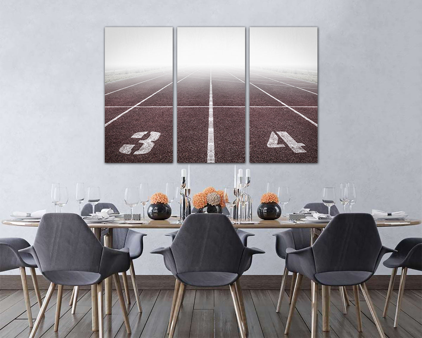 Road sports Running track art canvas ready to hang