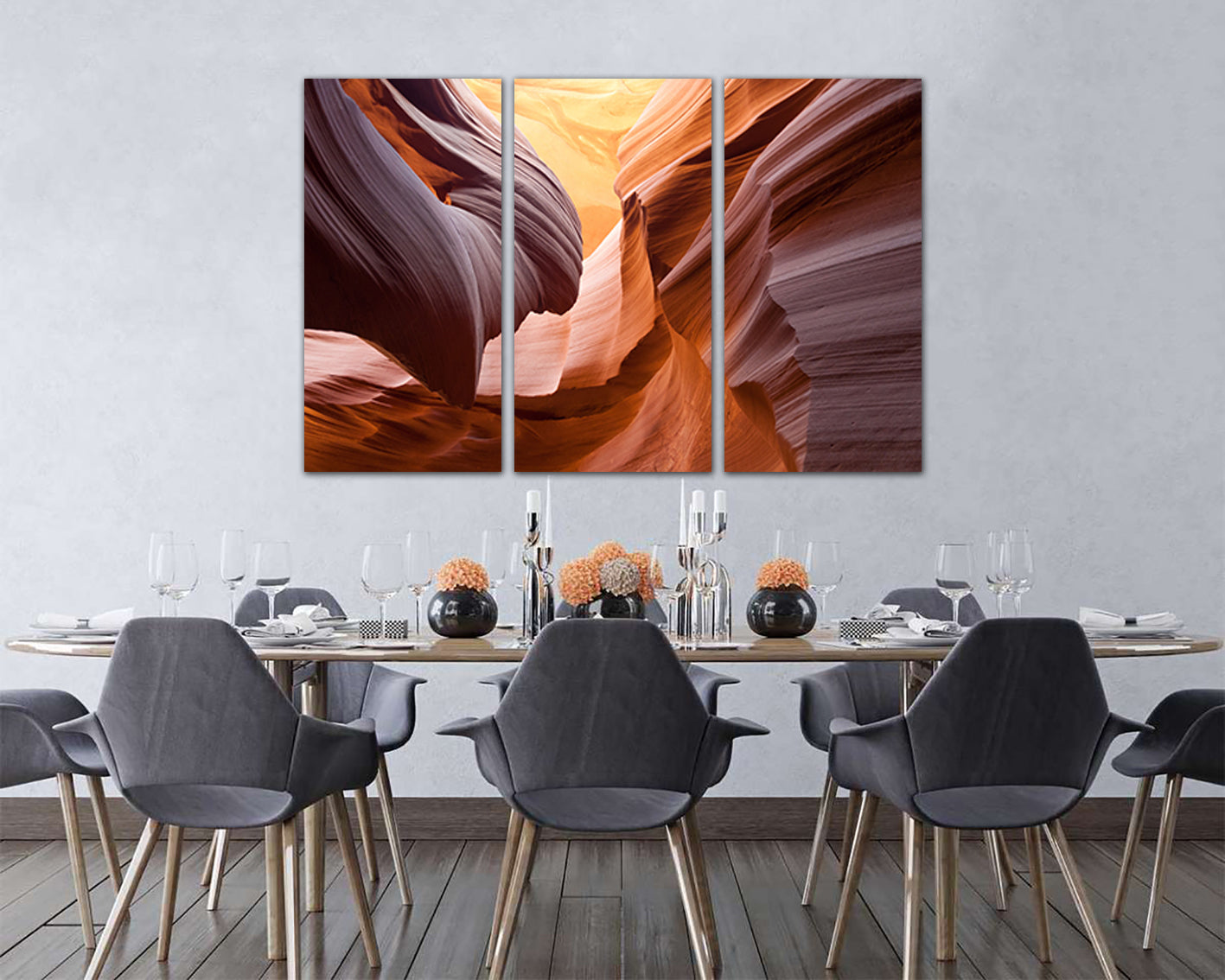 Antelope Canyon Wall art canvas Nature decor Arizona print Cave American artwork Red stone photo