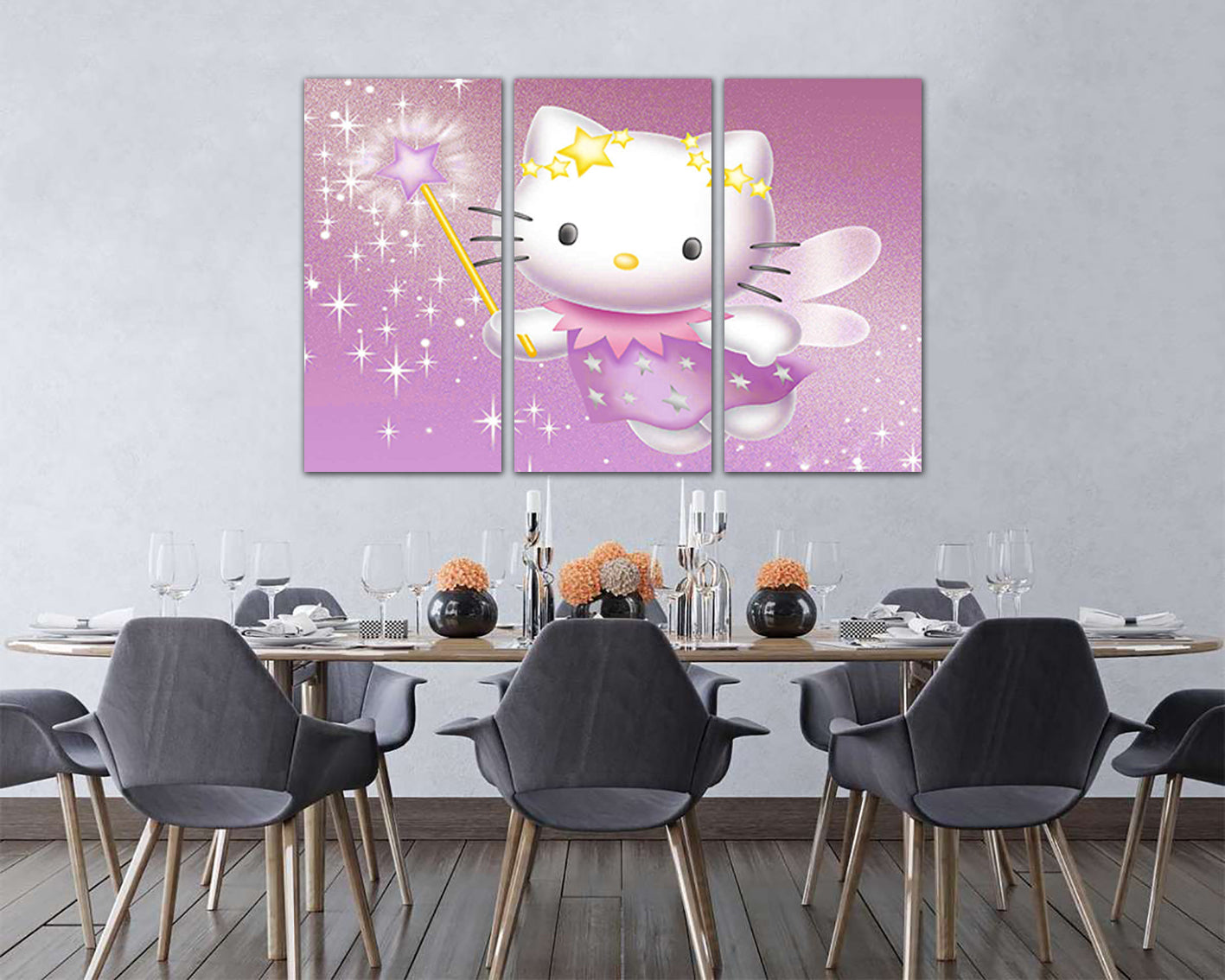 Doll print on canvas Nursery decor Kids Fairy art prints Child wizard