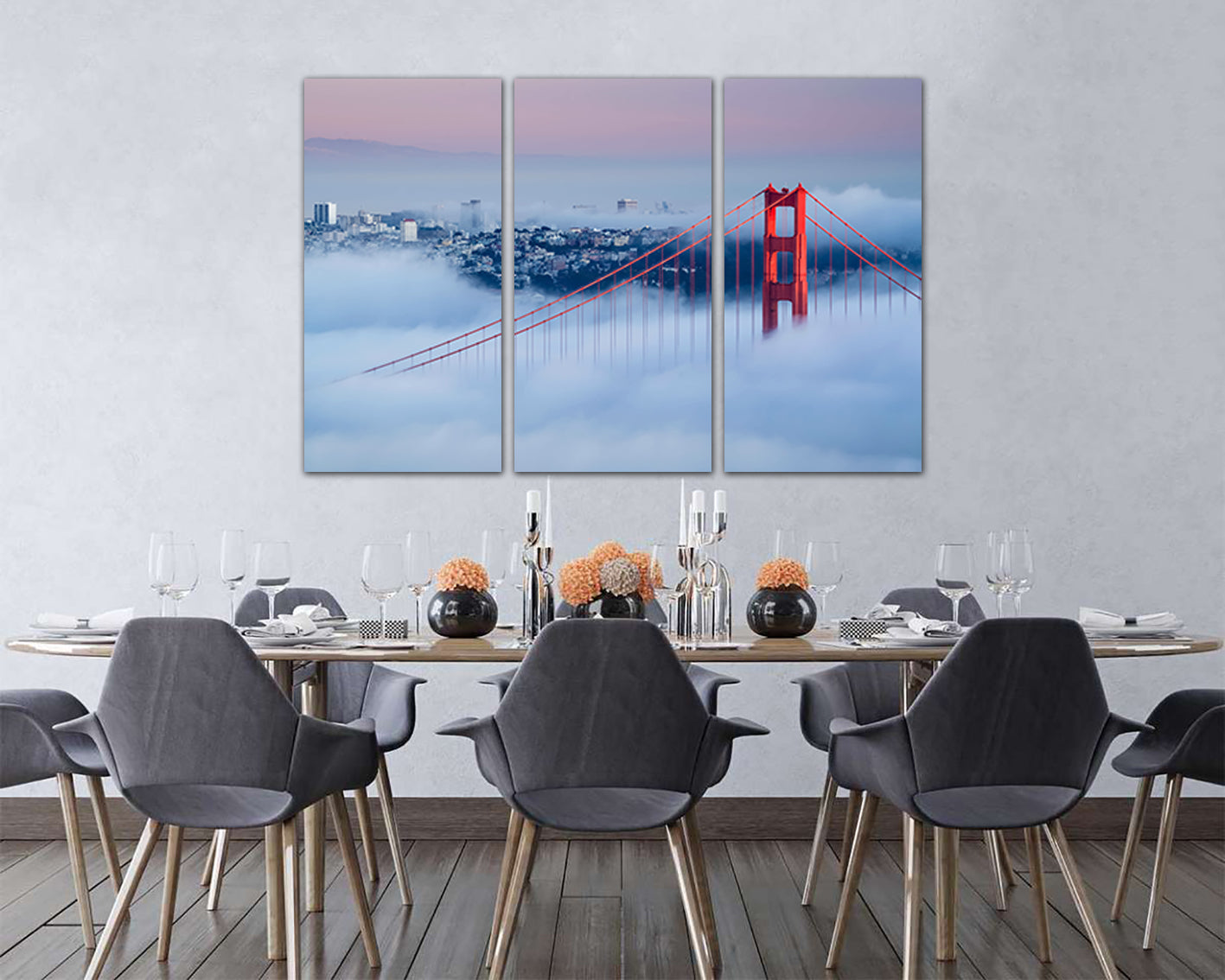 Golden gate bridge San Francisco canvas Sunrise travel decor ready to hang