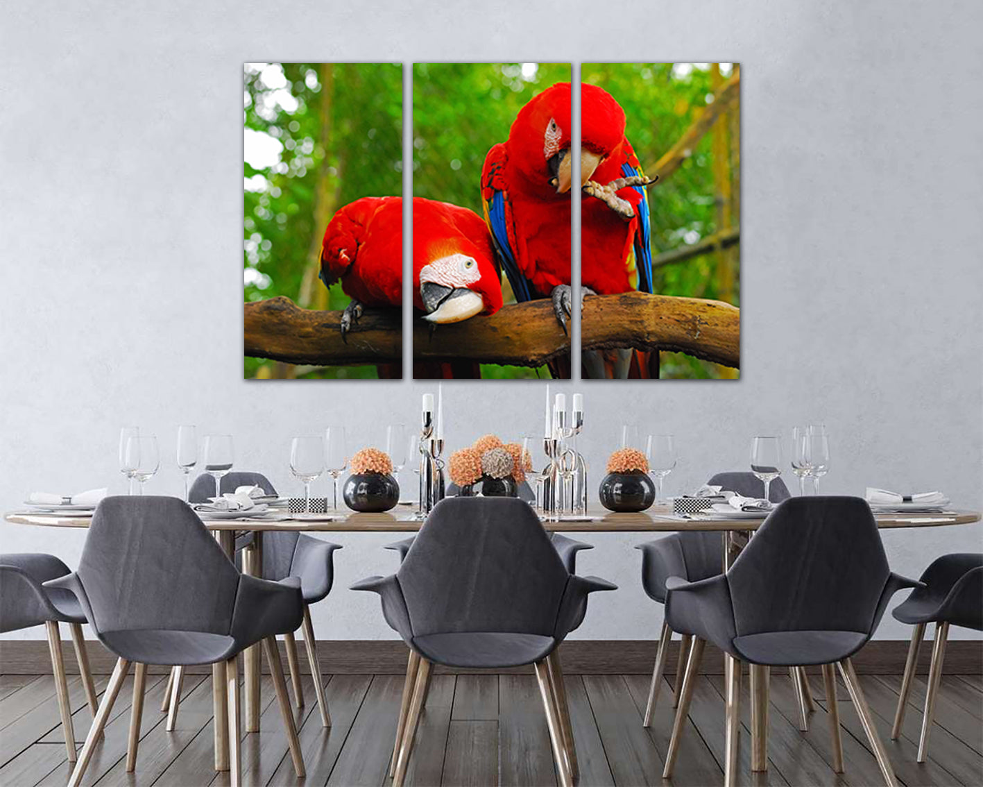 Macaw print wall art canvas Parrot print Cockatoo bird animal decor
