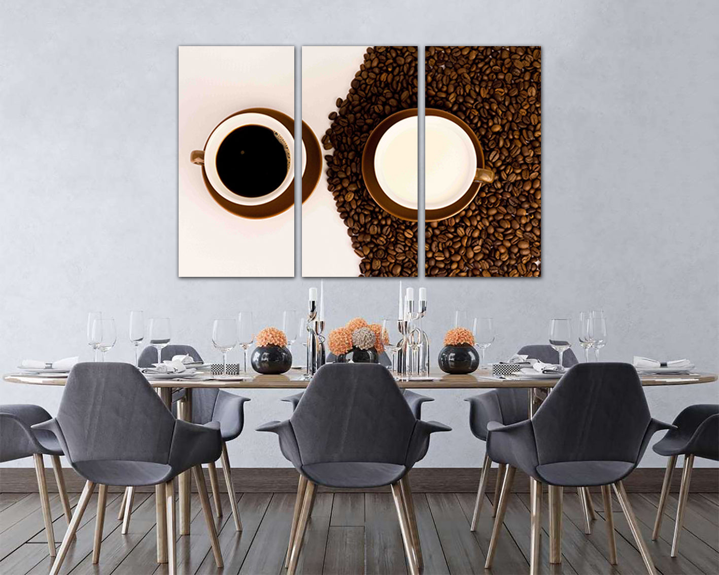 Coffee canvas Cafe decor Drink wall art Cappuccino print Loved drink gift Kitchen photo