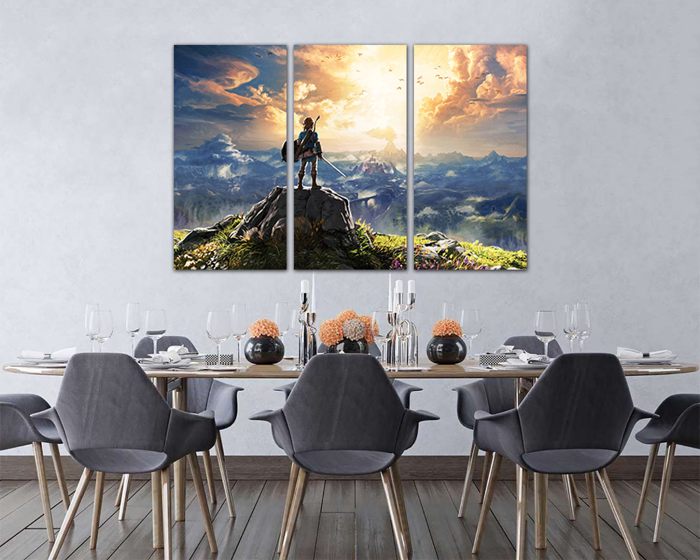 The legend of Zelda Print on canvas Zelda art works room art Gift Anime decor