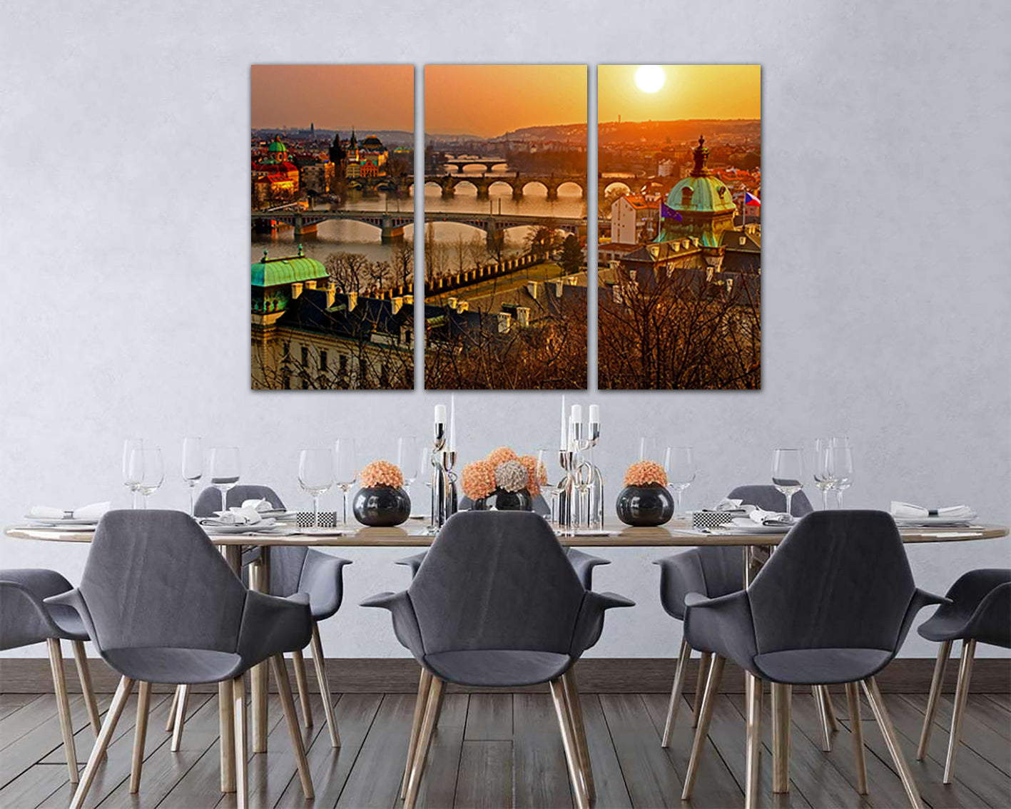 Bridge Prague City wall art Czech print skyline travel