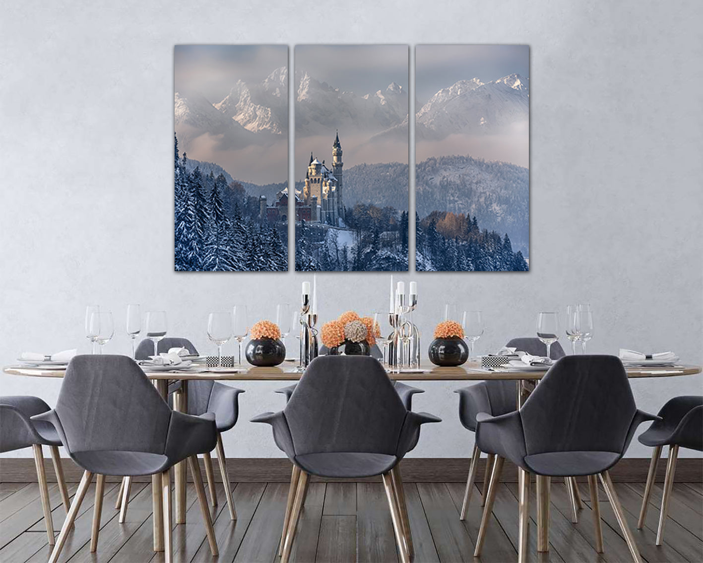 Neuschwanstein art Germany canvas Castle travel decor Landscape home print Bavaria artwork