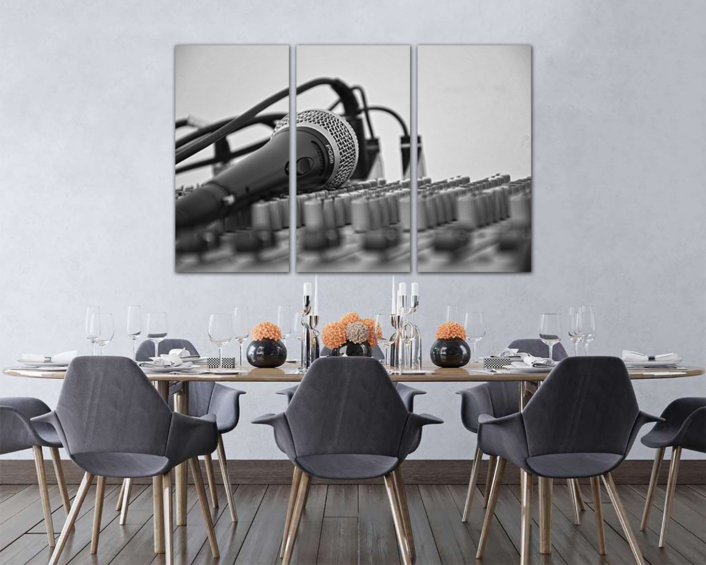 Music studio canvas Microphone decorations studio wall décor Sound of music
