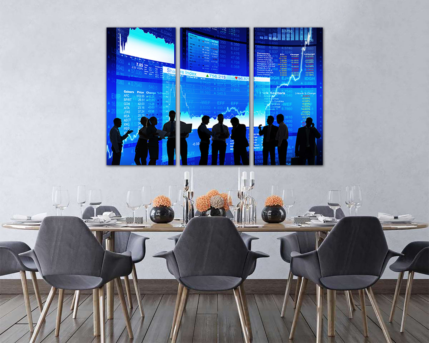 Stock exchange Investment décor Money canvas Stock market Trading print Investor wall art Finance artwork