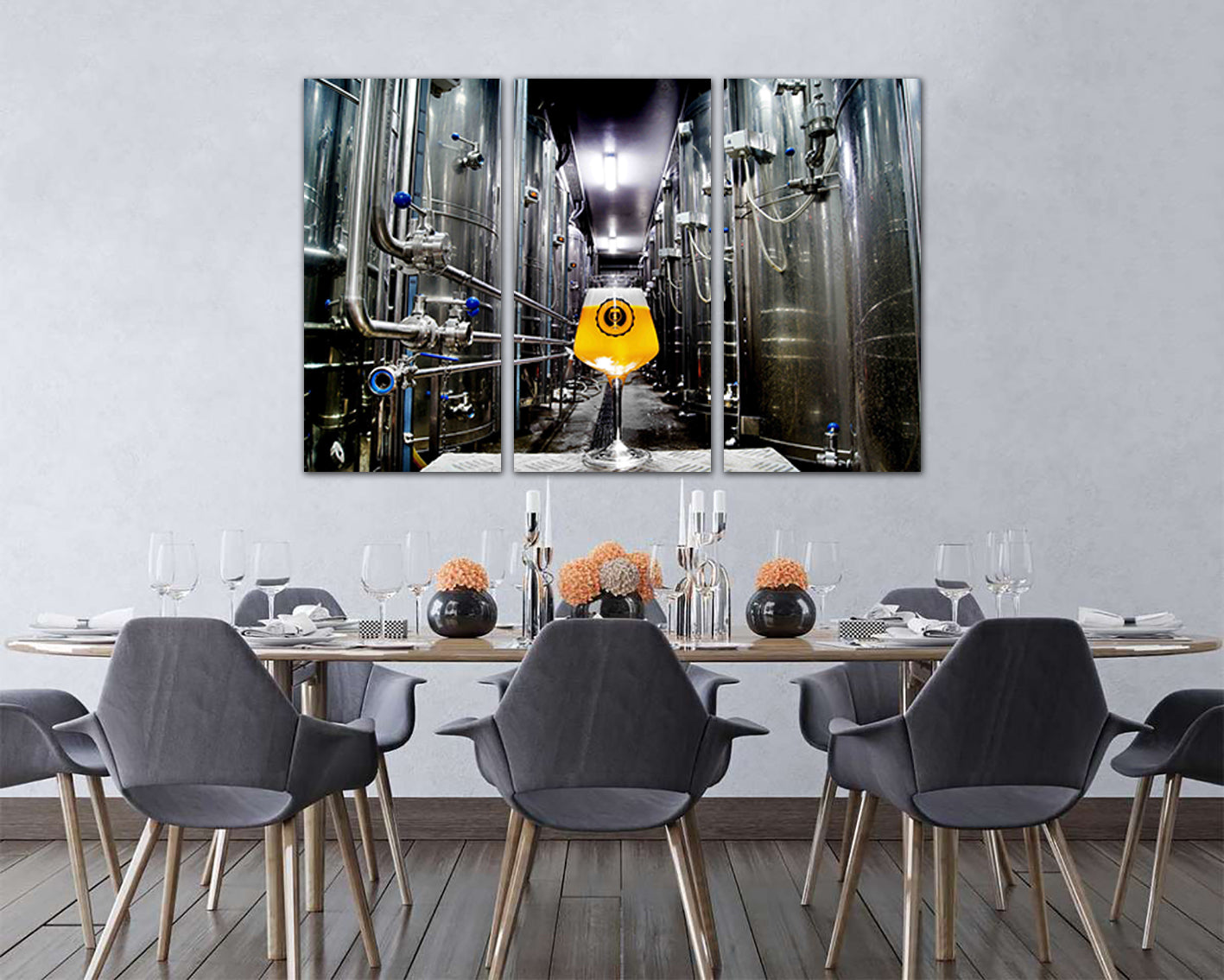 Beer canvas Brewery wall decor Bar lover gift Drink photo