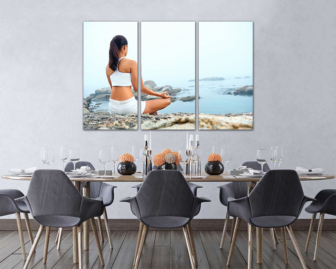 Yoga canvas art Spiritual decor gift wall print