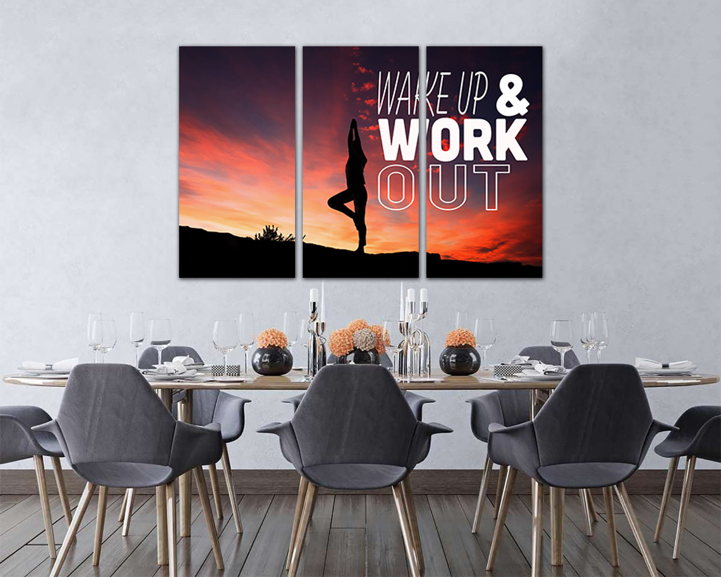 Fitness gym print on canvas Sports décor Motivation wall art