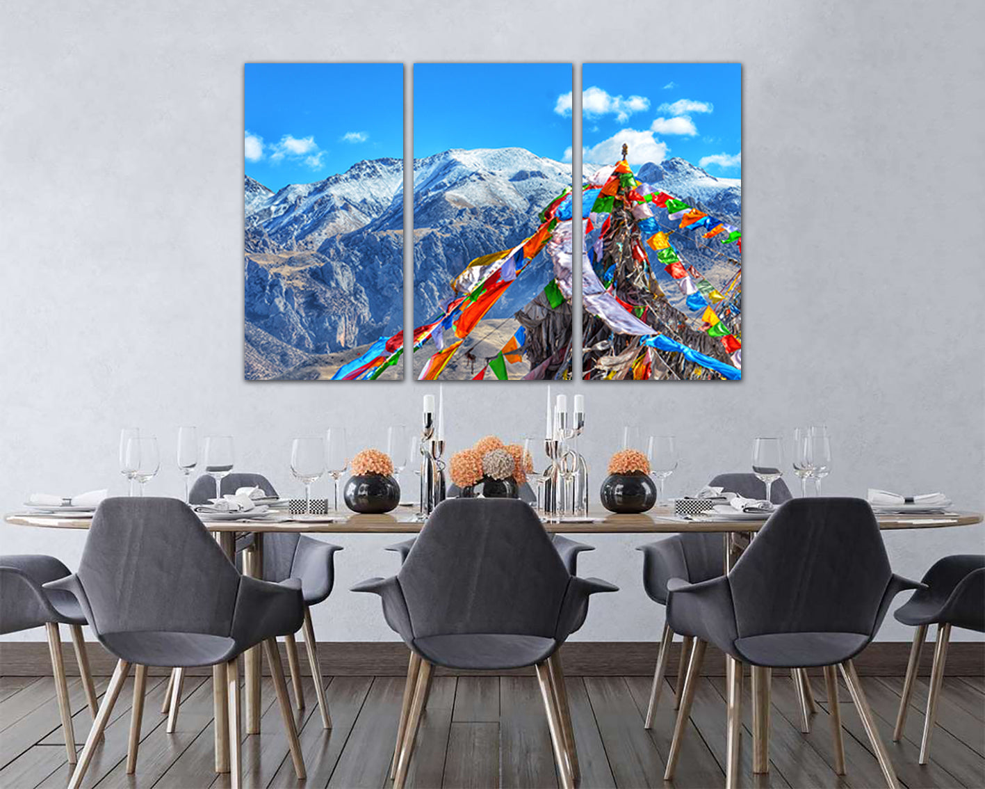 Tibet canvas Asia wall art Mountain decor Buddhism print Mountains Everest art works