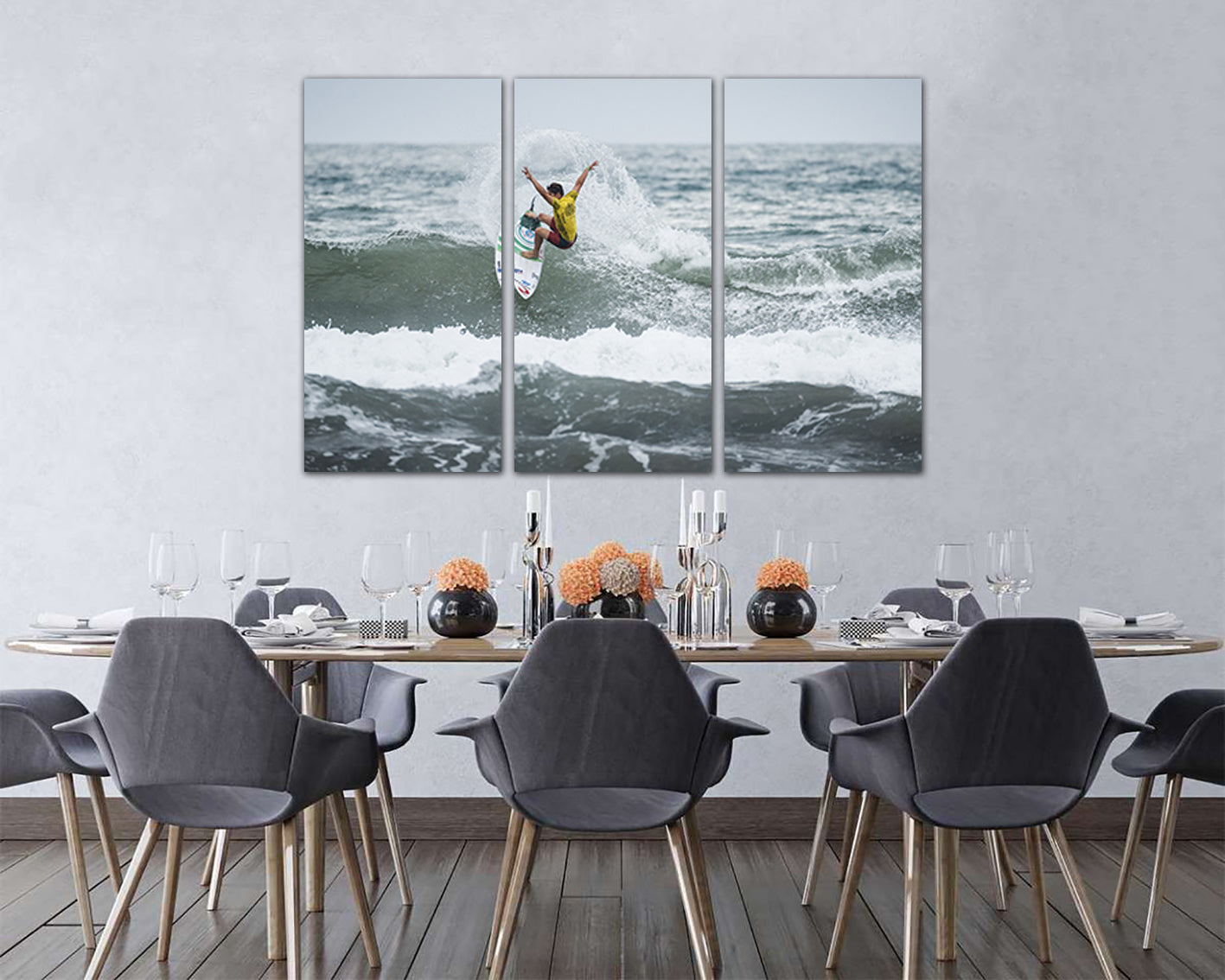 Surfing print Wall art canvas Sports décor Surfer photo Seascape