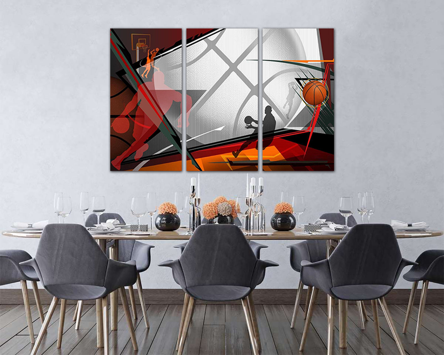 Basketball canvas Sport home art Child wall decor ready to hang