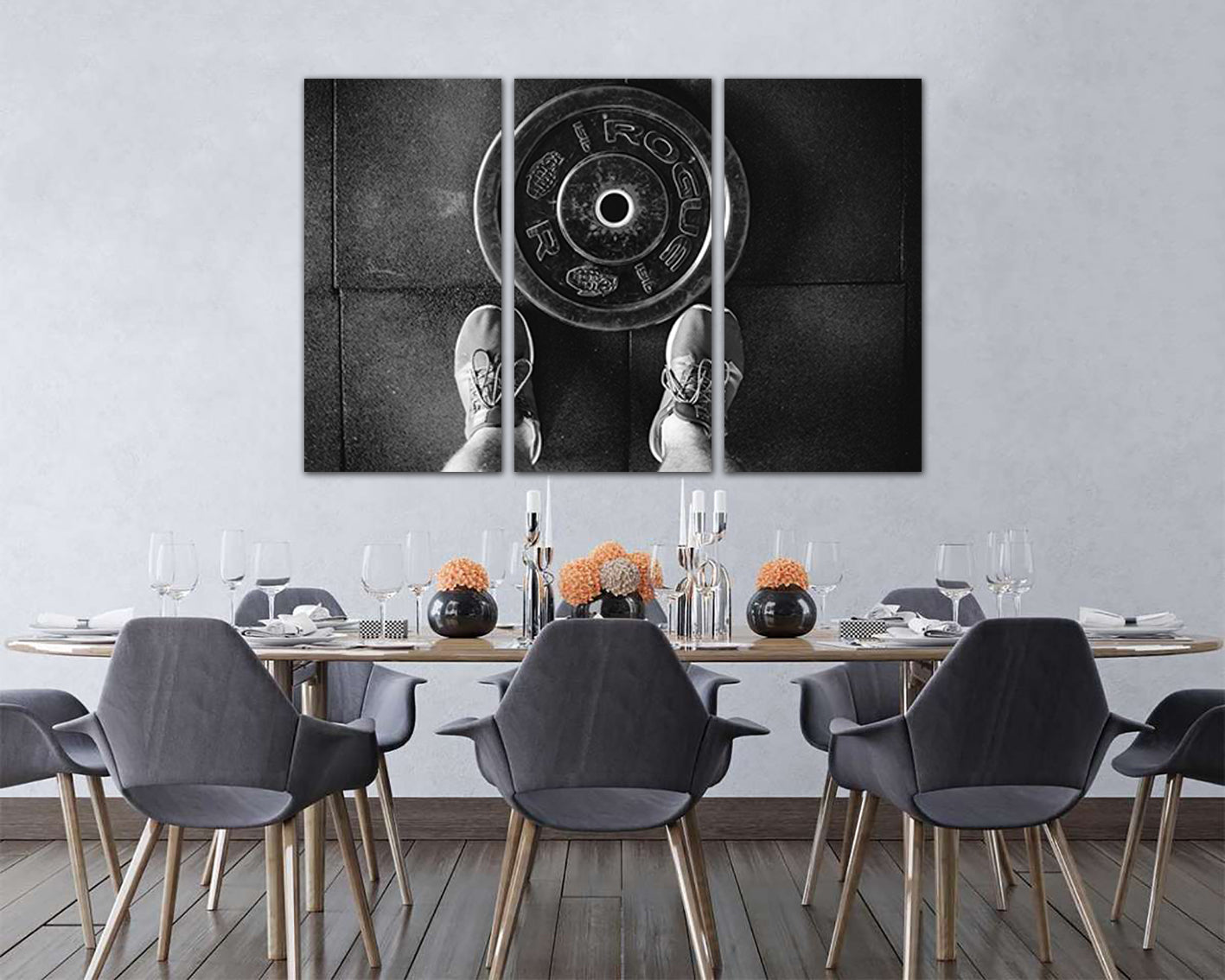 Bodybuilding canvas Body building art Metal lifting Muscles print Sport training Gym